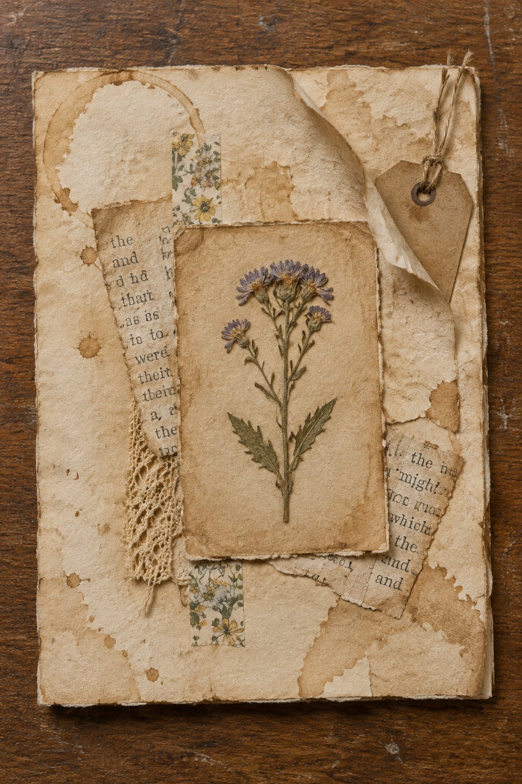 Texture Background Different 16 Junk Journal Background Pages Using Tea-Stained Paper Textures